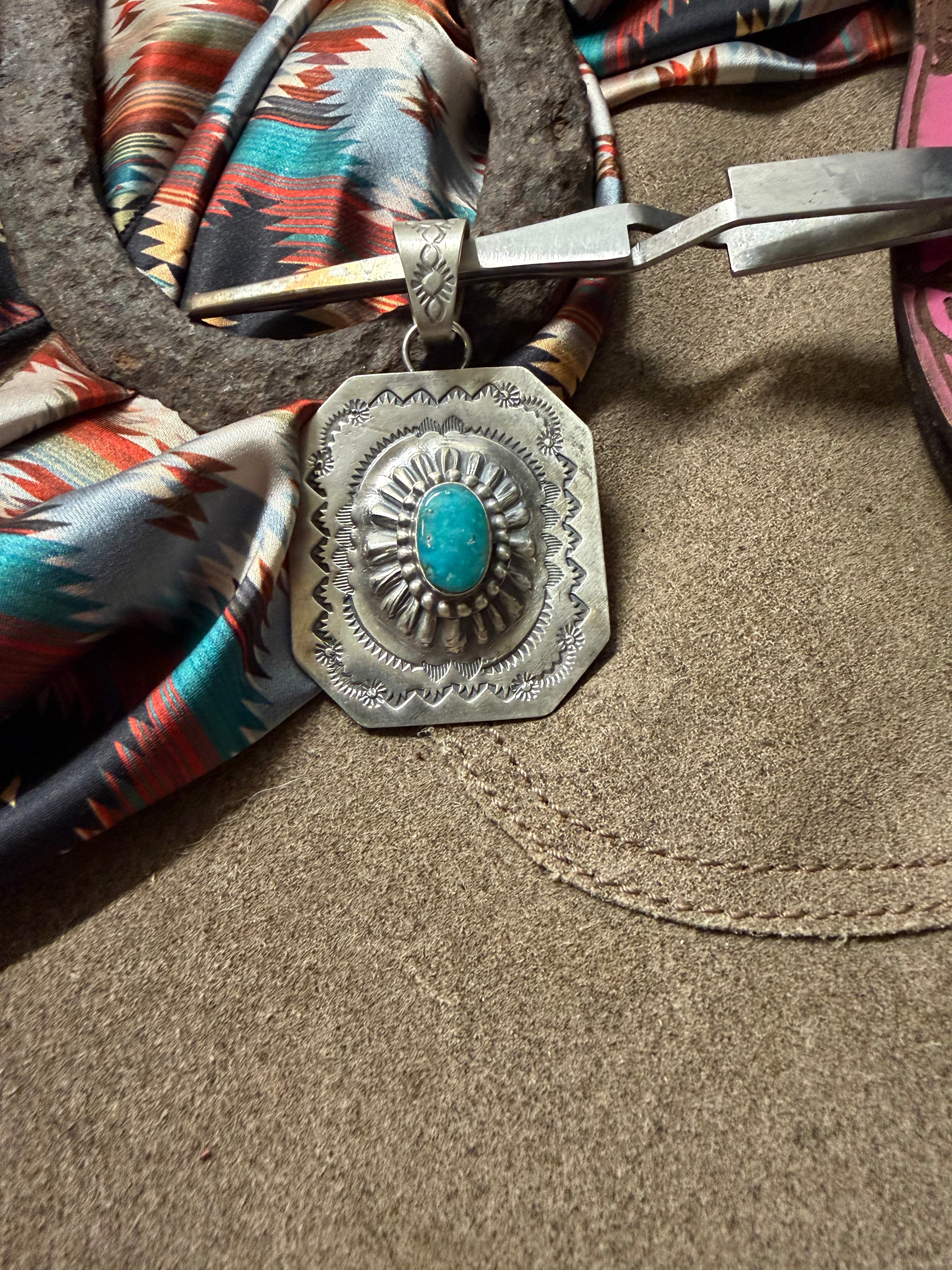 Kingman  Concho Pendant