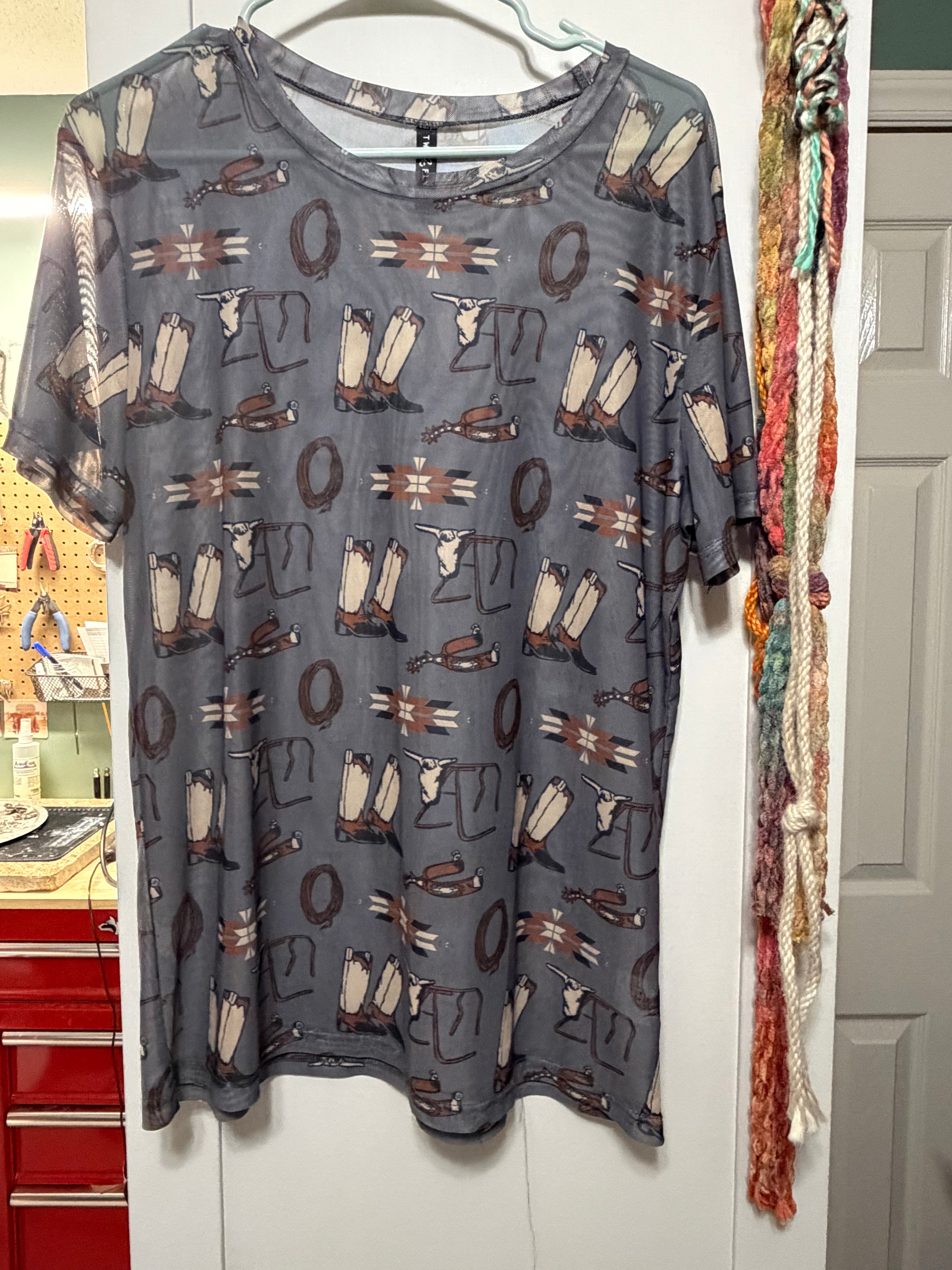 Sheer western shirt